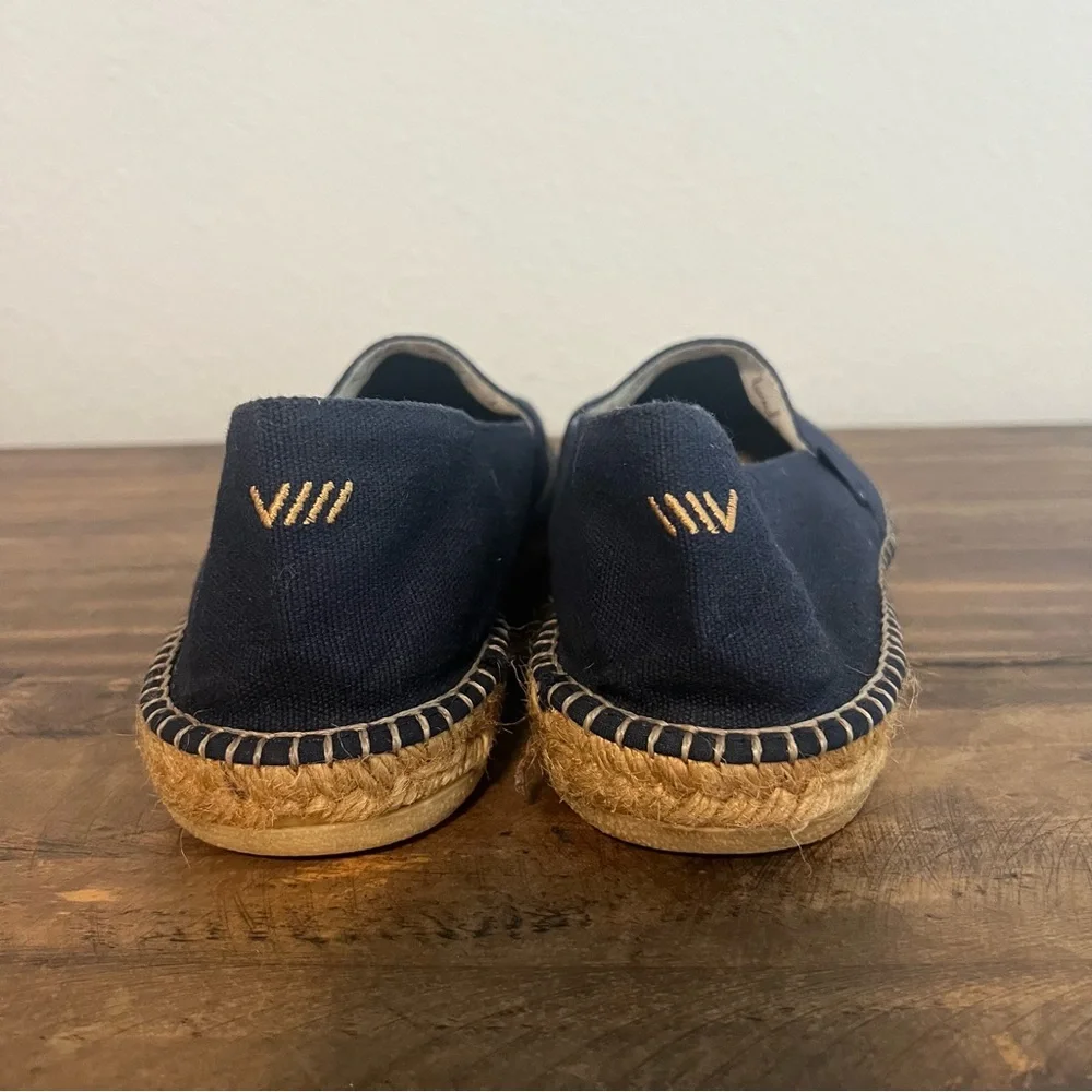 Navy Canvas Espadrille Slip-On Loafers
